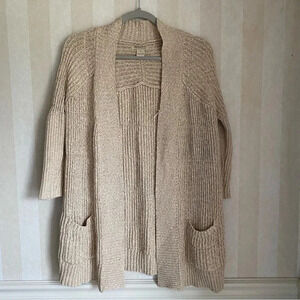Lucky Brand Cream Cardigan Sweater Size Small